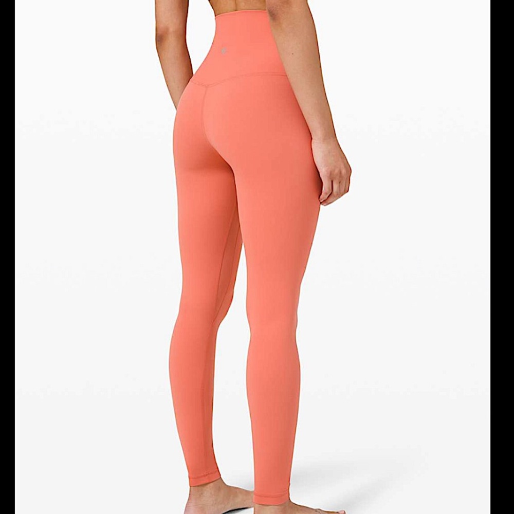 Light orange Lululemon Align Leggings size 4